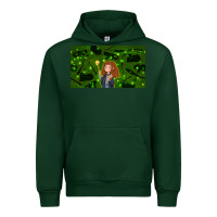 Forest Green wizard girl and cat Urban Hoodie - TumblerDesignByShophia