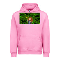 Fuchsia Pink wizard girl and cat Urban Hoodie - TumblerDesignByShophia