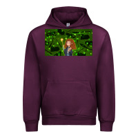 Mauve Wine wizard girl and cat Urban Hoodie - TumblerDesignByShophia