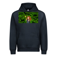 Navy wizard girl and cat Urban Hoodie - TumblerDesignByShophia