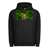 Pigment Black wizard girl and cat Urban Hoodie - TumblerDesignByShophia