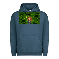 Pigment Midnight Navy wizard girl and cat Urban Hoodie - TumblerDesignByShophia