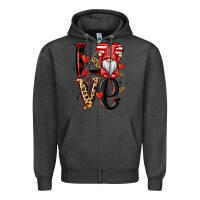 Charcoal Heather love gnome Zipper Hoodie - MaliasSmallBusiness