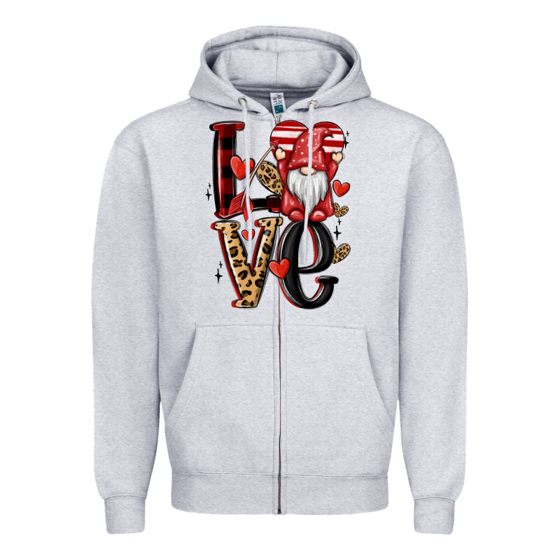Love Gnome Zipper Hoodie by MaliasSmallBusiness | Teevron