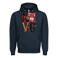 Navy love gnome Zipper Hoodie - MaliasSmallBusiness