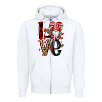 White love gnome Zipper Hoodie - MaliasSmallBusiness