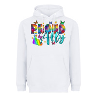 White Western Proud Ally Heavyweight Hoodie - BundleAndBundleShop