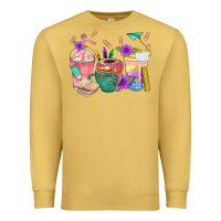 Antique Gold School Girl Coffee Cup Bbs Premium Sweatshirt - BundleAndBundleShop