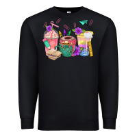 Black School Girl Coffee Cup Bbs Premium Sweatshirt - BundleAndBundleShop