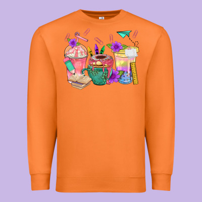 School Girl Coffee Cup Bbs Premium Sweatshirt Designed By Bundleandbundleshop