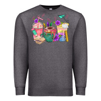 Charcoal Heather School Girl Coffee Cup Bbs Premium Sweatshirt - BundleAndBundleShop