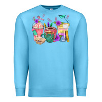Ocean Blue School Girl Coffee Cup Bbs Premium Sweatshirt - BundleAndBundleShop