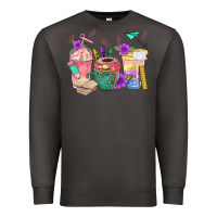 Smoke School Girl Coffee Cup Bbs Premium Sweatshirt - BundleAndBundleShop