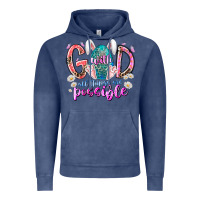 Vintage Denim with god all things are possible Vintage Hoodie - RacoonDesign