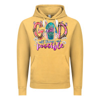 Vintage Mustard with god all things are possible Vintage Hoodie - RacoonDesign