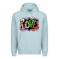 Blue Mist love frame digital valentines day Premium Hoodie - Bettercallsaul