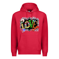 Cardinal love frame digital valentines day Premium Hoodie - Bettercallsaul