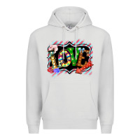 Dove Grey love frame digital valentines day Premium Hoodie - Bettercallsaul
