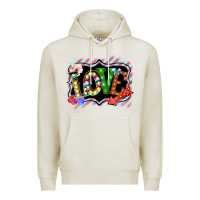 Oatmeal Heather love frame digital valentines day Premium Hoodie - Bettercallsaul