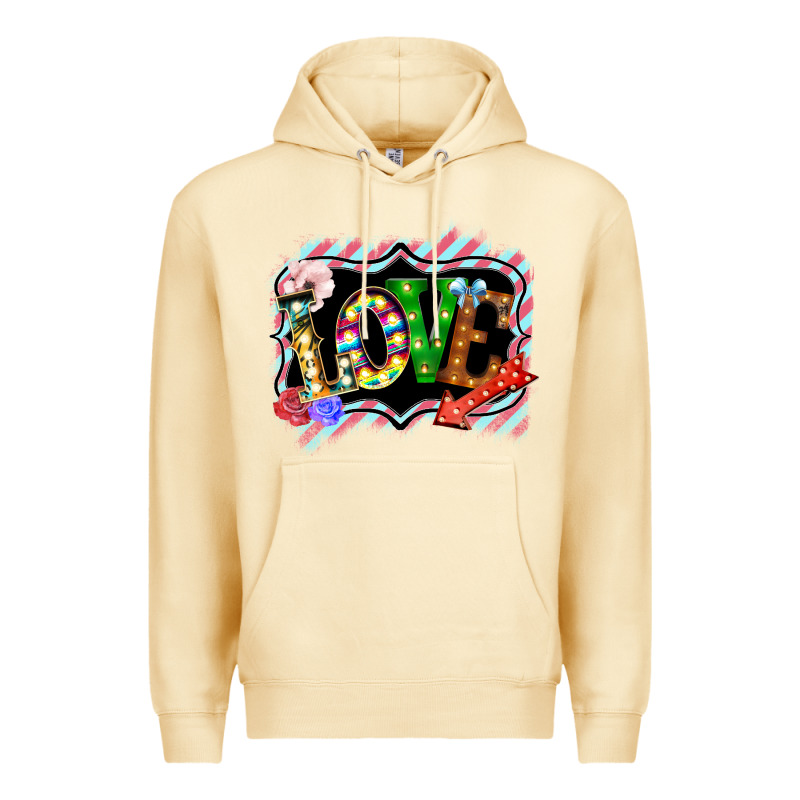 Love Frame Digital Valentines Day Premium Hoodie by Bettercallsaul | Teevron