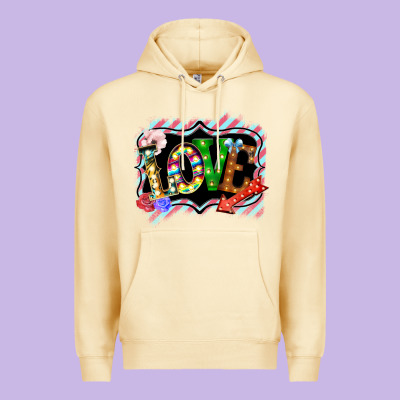 Love Frame Digital Valentines Day Premium Hoodie Designed By Bettercallsaul