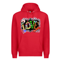 Red love frame digital valentines day Premium Hoodie - Bettercallsaul