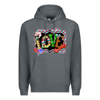 Rock love frame digital valentines day Premium Hoodie - Bettercallsaul