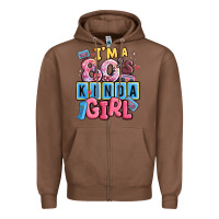 Chestnut i'm a 80's kinda girl Zipper Hoodie - MaliasSmallBusiness
