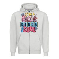 Dove Grey i'm a 80's kinda girl Zipper Hoodie - MaliasSmallBusiness