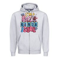 Heather Grey i'm a 80's kinda girl Zipper Hoodie - MaliasSmallBusiness
