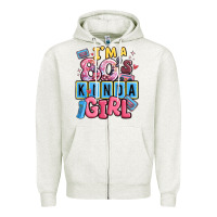 Oatmeal Heather i'm a 80's kinda girl Zipper Hoodie - MaliasSmallBusiness