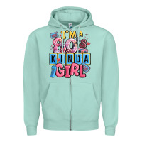 Seafoam i'm a 80's kinda girl Zipper Hoodie - MaliasSmallBusiness