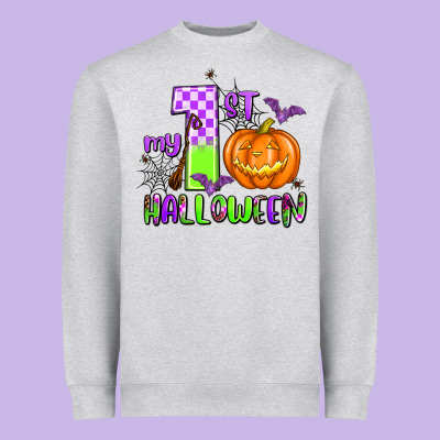 My First Halloween Pumpkin Heavyweight Sweatshirt Designed By Adodesignshop