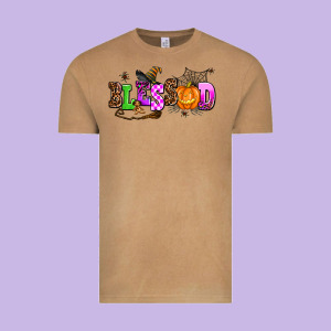 Halloween Blessed Vintage Tee Designed By Adodesignshop