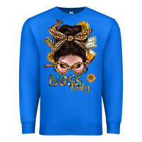 True Royal Western Messy Bun Boss Lady With Money Premium Sweatshirt - BundleAndBundleShop