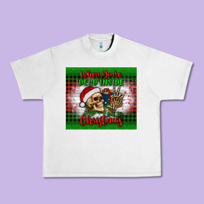 When You’re Dead Inside But It's Christmas Tumbler Urban Heavy Tee Designed By Bundleandbundleshop