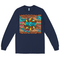 Navy sunflower mom Long Sleeve Tee - Artiststas