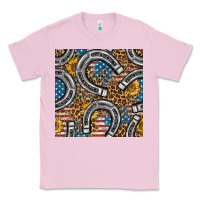 American Flag Horseshoe Deamless Pattern Classic Tee | Teevron