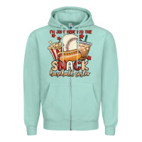 Seafoam i'm just here for the snack baseball sister Zipper Hoodie - MaliasSmallBusiness