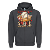 Smoke i'm just here for the snack baseball sister Zipper Hoodie - MaliasSmallBusiness