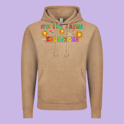 See You Later Educators  Libbey Glass Vintage Hoodie Designed By Hra Design Shop