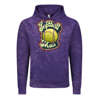 Cloud Purple softball mom Vintage Hoodie - JahusDesignShop