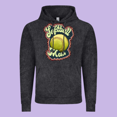 Softball Mom Vintage Hoodie Designed By Jahusdesignshop