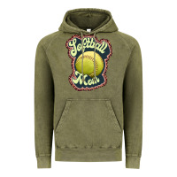 Vintage Olive softball mom Vintage Hoodie - JahusDesignShop