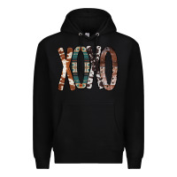 Black Xoxo Leopard Heart Premium Hoodie - Bettercallsaul