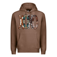 Chestnut Xoxo Leopard Heart Premium Hoodie - Bettercallsaul