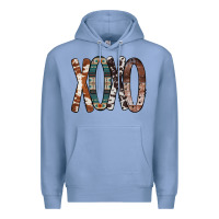 Colony Blue Xoxo Leopard Heart Premium Hoodie - Bettercallsaul