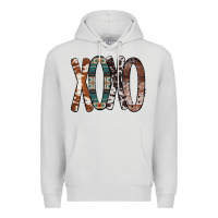 Dove Grey Xoxo Leopard Heart Premium Hoodie - Bettercallsaul