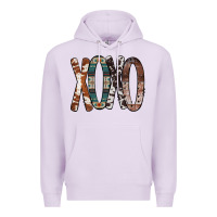 Lilac Xoxo Leopard Heart Premium Hoodie - Bettercallsaul