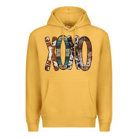 Mustard Xoxo Leopard Heart Premium Hoodie - Bettercallsaul